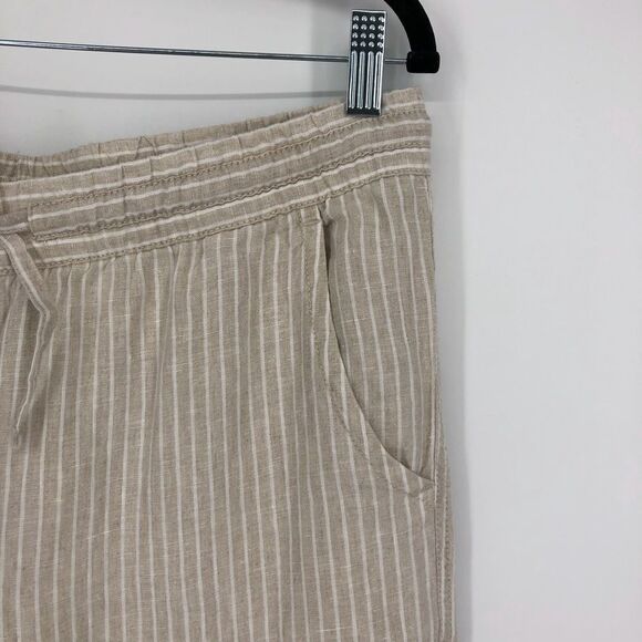 LL Bean 100% Linen Stripe Lounge Pant Womens 12 Petite - Picture 3 of 7